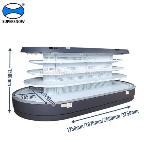 Ronde Verticale Multideck Open Fruit Display Koelkast